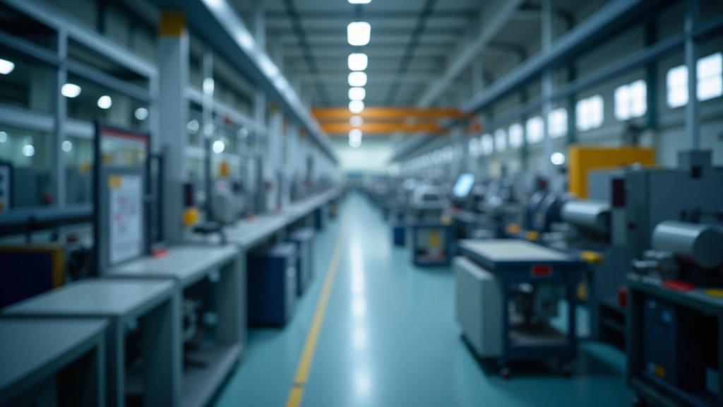 Moderní výrobní závodem s strojním vybavením